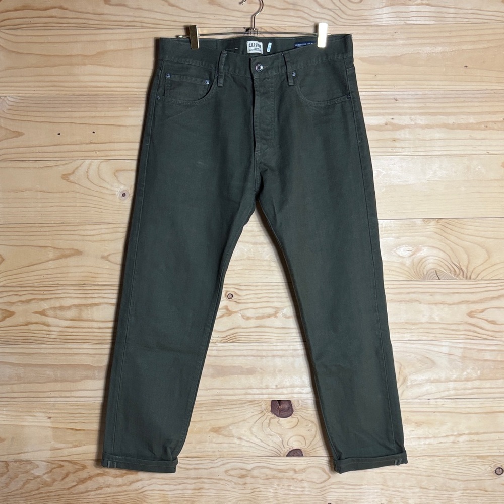 COF Studio Dark Green Straight-Leg Jeans‎